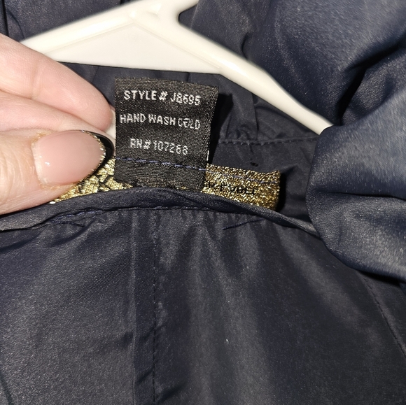 Navy Ruffled Short Sleeve Blazer - Picture 4 of 6